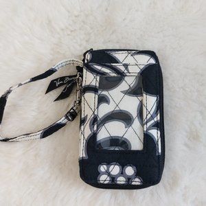 Vera Bradley Women's Black and White Card Holder/Wristlet